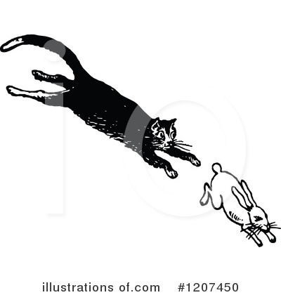 Royalty-Free (RF) Cat Clipart Illustration by Prawny Vintage - Stock Sample #1207450