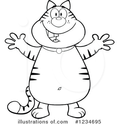 Royalty-Free (RF) Cat Clipart Illustration by Hit Toon - Stock Sample #1234695