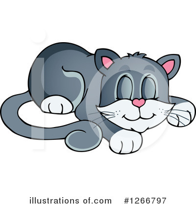 Royalty-Free (RF) Cat Clipart Illustration by visekart - Stock Sample #1266797