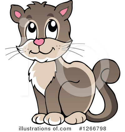 Royalty-Free (RF) Cat Clipart Illustration by visekart - Stock Sample #1266798