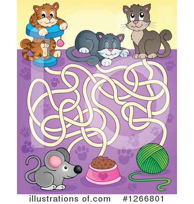 Royalty-Free (RF) Cat Clipart Illustration by visekart - Stock Sample #1266801