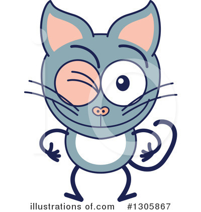 Royalty-Free (RF) Cat Clipart Illustration by Zooco - Stock Sample #1305867