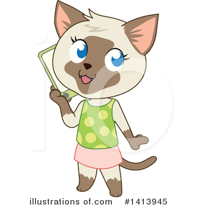 Siamese Cat Clipart #1413945 by Rosie Piter