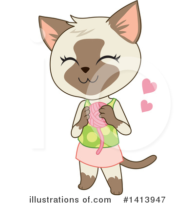 Siamese Cat Clipart #1413947 by Rosie Piter