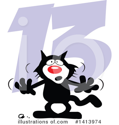 Royalty-Free (RF) Cat Clipart Illustration by Johnny Sajem - Stock Sample #1413974