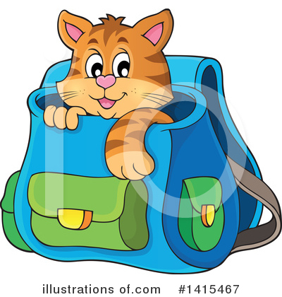 Royalty-Free (RF) Cat Clipart Illustration by visekart - Stock Sample #1415467