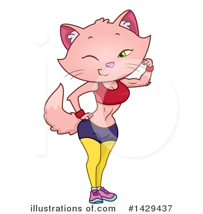 Pink Cat Clipart #1429437 by BNP Design Studio