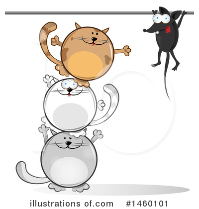 Cat And Mouse Clipart #1460101 by Domenico Condello