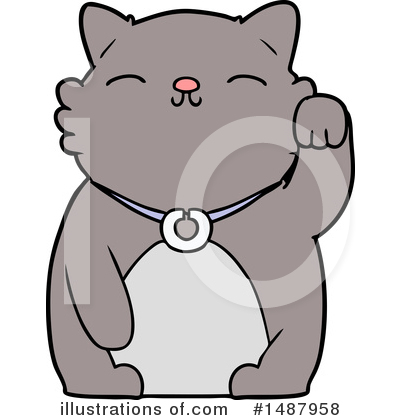 Royalty-Free (RF) Cat Clipart Illustration by lineartestpilot - Stock Sample #1487958