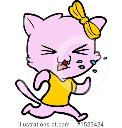 Pink Cat Clipart #1523424 by lineartestpilot