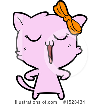 Pink Cat Clipart #1523434 by lineartestpilot