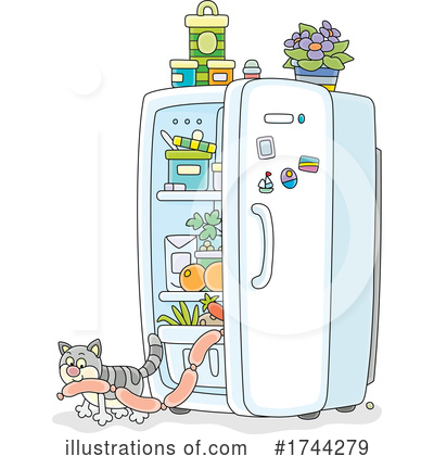 Refrigerator Clipart #1744279 by Alex Bannykh