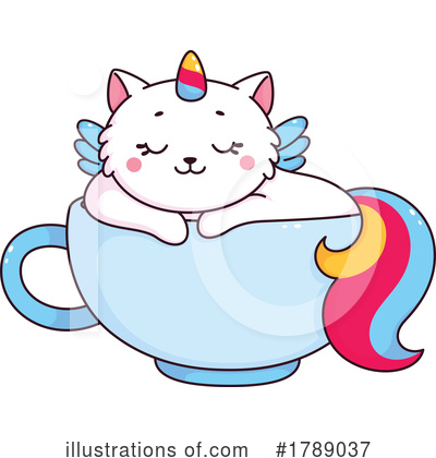 Unicorn Cat Clipart #1789037 by Vector Tradition SM
