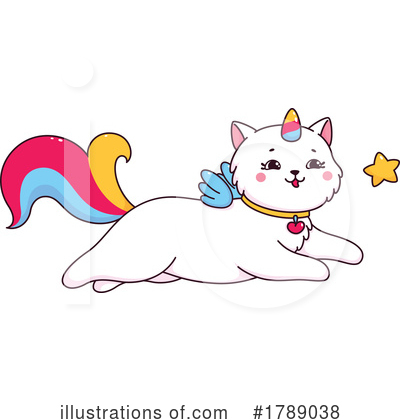 Unicorn Cat Clipart #1789038 by Vector Tradition SM
