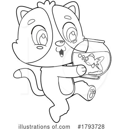 Royalty-Free (RF) Cat Clipart Illustration by Hit Toon - Stock Sample #1793728