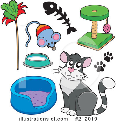 Royalty-Free (RF) Cat Clipart Illustration by visekart - Stock Sample #212019
