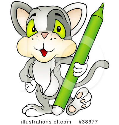 Royalty-Free (RF) Cat Clipart Illustration by dero - Stock Sample #38677