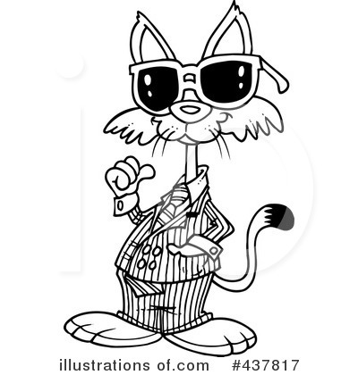 Royalty-Free (RF) Cat Clipart Illustration by toonaday - Stock Sample #437817