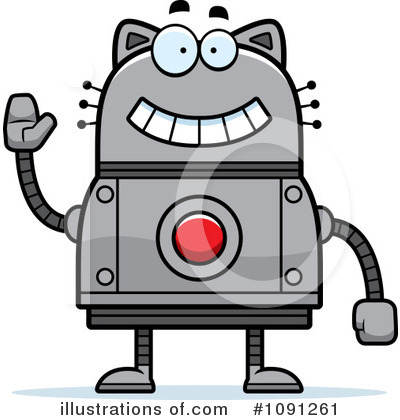 Royalty-Free (RF) Cat Robot Clipart Illustration by Cory Thoman - Stock Sample #1091261