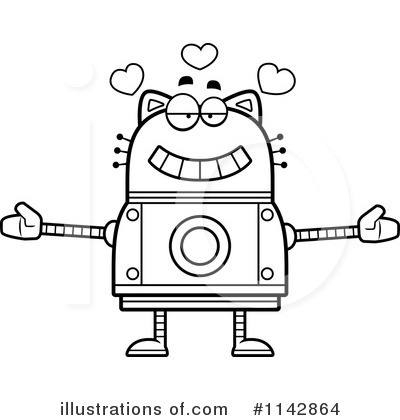 Cat Robot Clipart #1142864 by Cory Thoman