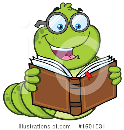 Book Worm Clipart #1601531 by Hit Toon