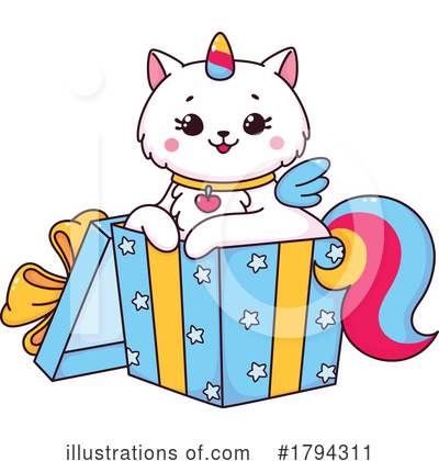 Unicorn Cat Clipart #1794311 by Vector Tradition SM