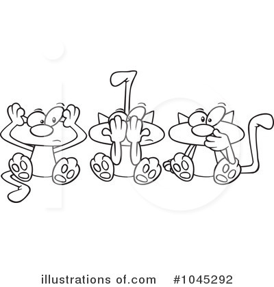 Royalty-Free (RF) Cats Clipart Illustration by toonaday - Stock Sample #1045292