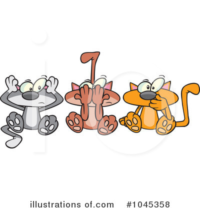 Royalty-Free (RF) Cats Clipart Illustration by toonaday - Stock Sample #1045358