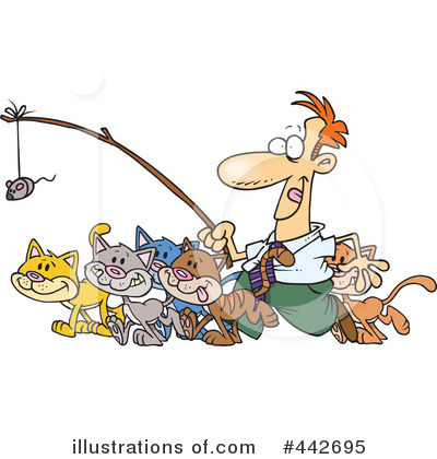 Royalty-Free (RF) Cats Clipart Illustration by toonaday - Stock Sample #442695