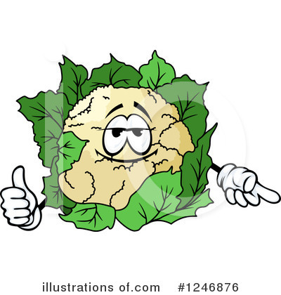 Royalty-Free (RF) Cauliflower Clipart Illustration by Vector Tradition SM - Stock Sample #1246876