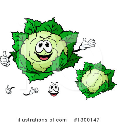 Royalty-Free (RF) Cauliflower Clipart Illustration by Vector Tradition SM - Stock Sample #1300147