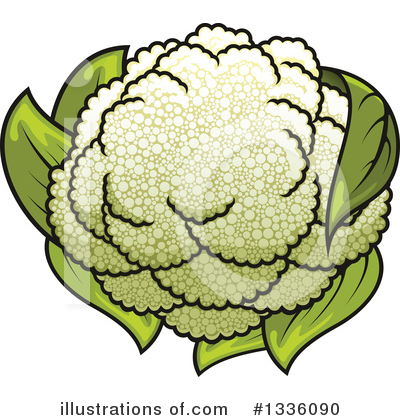 Royalty-Free (RF) Cauliflower Clipart Illustration by Vector Tradition SM - Stock Sample #1336090
