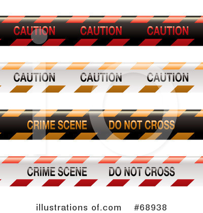 Royalty-Free (RF) Caution Tape Clipart Illustration by michaeltravers - Stock Sample #68938