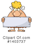 Cave Woman Clipart #1403737 by Hit Toon