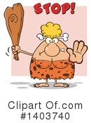 Cave Woman Clipart #1403740 by Hit Toon