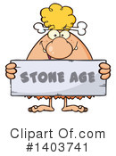 Cave Woman Clipart #1403741 by Hit Toon
