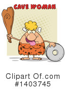 Cave Woman Clipart #1403745 by Hit Toon