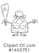 Cave Woman Clipart #1403751 by Hit Toon