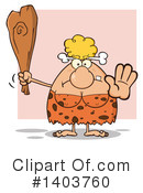 Cave Woman Clipart #1403760 by Hit Toon
