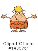 Cave Woman Clipart #1403761 by Hit Toon