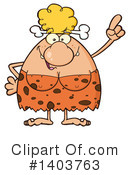 Cave Woman Clipart #1403763 by Hit Toon