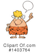 Cave Woman Clipart #1403764 by Hit Toon