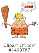 Cave Woman Clipart #1403767 by Hit Toon