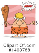 Cave Woman Clipart #1403768 by Hit Toon