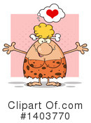 Cave Woman Clipart #1403770 by Hit Toon