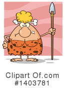 Cave Woman Clipart #1403781 by Hit Toon