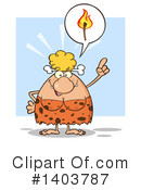 Cave Woman Clipart #1403787 by Hit Toon