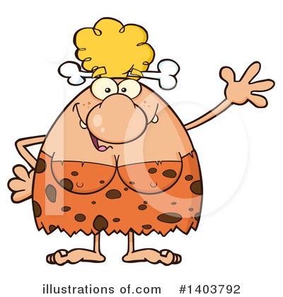 Royalty-Free (RF) Cave Woman Clipart Illustration by Hit Toon - Stock Sample #1403792