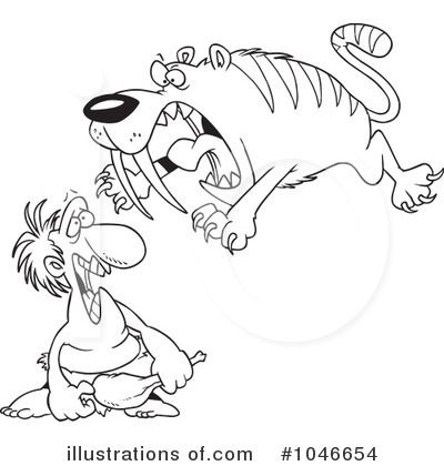 Royalty-Free (RF) Caveman Clipart Illustration by toonaday - Stock Sample #1046654