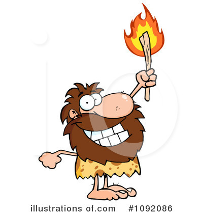 Royalty-Free (RF) Caveman Clipart Illustration by Hit Toon - Stock Sample #1092086